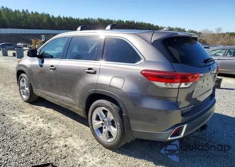2017 Toyota Highlander Limited z USA, uszkodzony, nr VIN 5TDDZRFH2HS361506